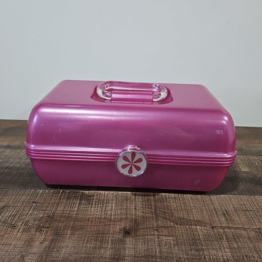 Caboodles Pink Makeup Case Organizer 2622 w/ Mirror